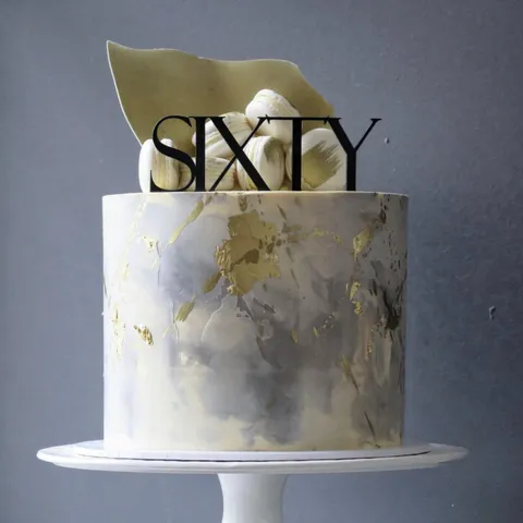 Adorno para Tarta Feliz Cumpleaños de Acrílico Estilo Ins Espejo Dorado Negro Oro Rosa Números Letras Inglés Suministros para Fiesta