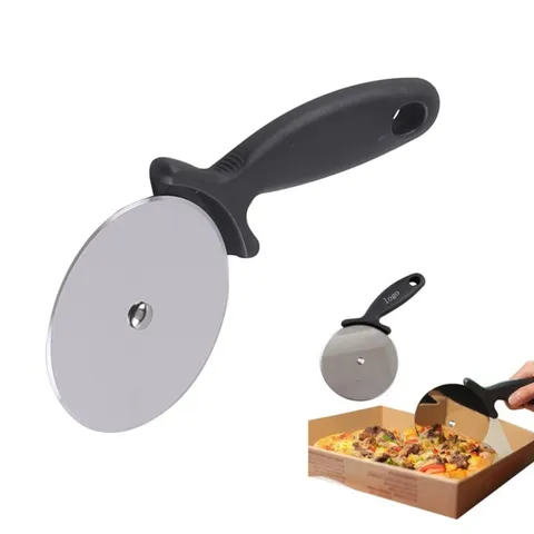 Tagliapizza in Acciaio Inossidabile Con Manico Ergonomico in Plastica Lama Rotante Affilata Per Strumenti da Cucina