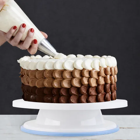 Plastic Cake Turntable 360 Degree Rotating Cake Stand Non-Slip Decorating Stand Kitchen Bakeware Tool For Baking Pastry