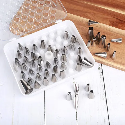 Stainless Steel Piping Tips Set Icing Nozzles Cake Decorating Kit For Baking And Pastry Kitchen Tools