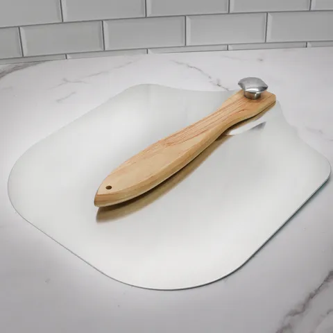 Foldable Aluminum Pizza Peel With Solid Wood Handle And Stainless Steel Pizza Wheel Cutter Baking Transfer Tool For Kitchen