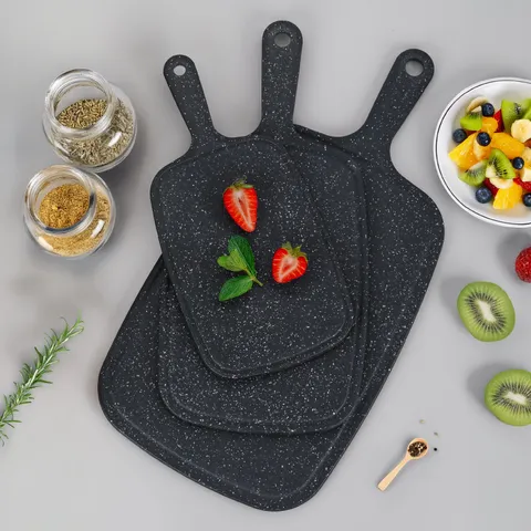 Kitchen Plastic Cutting Board Food Grade Non Slip Chopping Board With Handle Hanging Hole Household Kitchen Tool