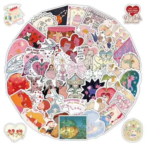 Cute Cartoon Fairy Tale Doodle Stickers Waterproof Vinyl Decals For Phone Laptop Notebook Scrapbooking Decoration