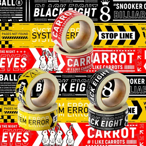 Street Style Waarschuwingstape Stickers Waterdicht PVC Decoratieve Plakband Voor Vissenkom Rand