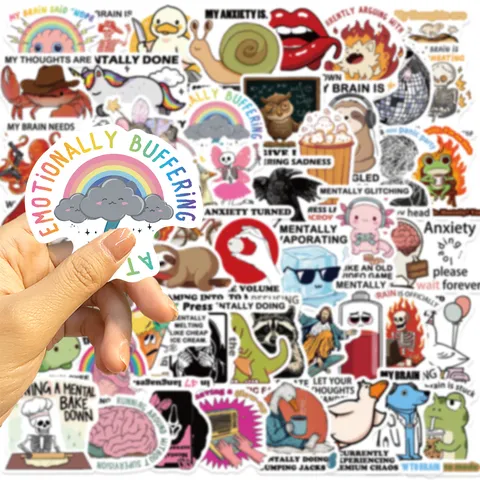 Waterproof Graffiti Stickers Funny Cartoon Decals For Laptop Skateboard Phone Case Luggage Aesthetic Decor