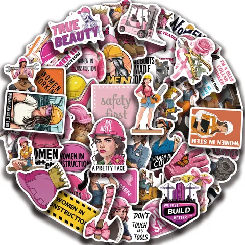 Adesivi per Casco di Sicurezza per Donne Impermeabili PVC Graffiti Decalcomanie Per Diario Laptop Custodia per Telefono e Decorazione Bagagli