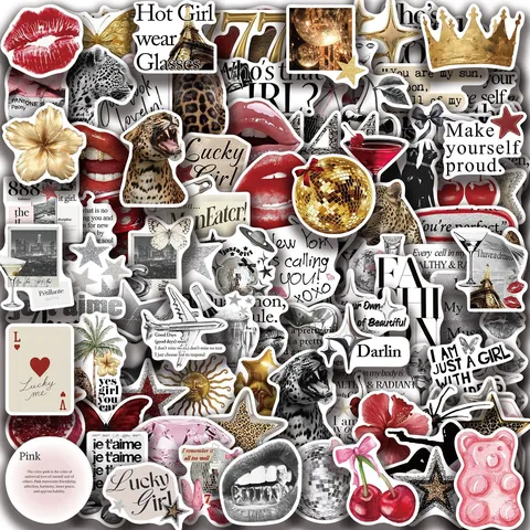 Waterdichte DIY Graffiti Stickers Vinyl Decals Voor Laptop Bagage Telefoon Skateboard Esthetische Decoratieve Stickers