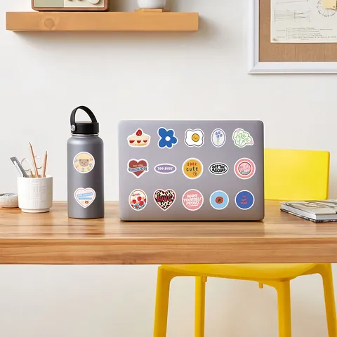 Aesthetic Cute Floral Stickers Waterproof Vinyl Decals For Journal Scrapbook Water Bottle Notebook Art Craft