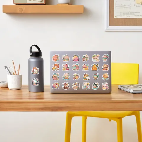 Cute Cartoon Anime Waterproof PVC Stickers Kawaii Decorative Decals For Phone Skateboard Water Bottle Notebook