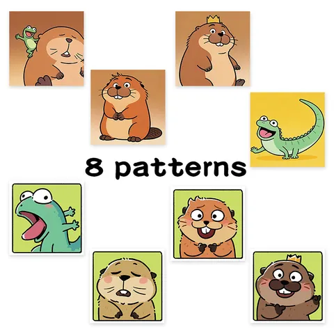 Cute Cartoon Animal Decorative Sticker Cartoon Beaver Theme For Hand Ledger DIY Stationery Art Craft