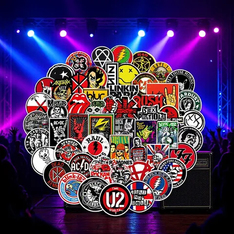 Cool Street Rock Band Graffiti Stickers Waterproof PVC Decals For Laptop Guitar Luggage Car Skateboard Punk Style