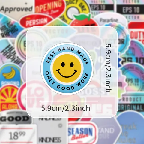 American Retro Laser Cool English Slogan Stickers Creative Journal Scrapbook Decals Waterproof PVC Adhesive Stickers