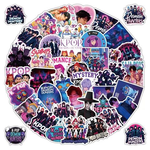 KPOP Demon Hunters Anime Graffiti Stickers Waterproof PVC Decals For Phone Case Notebook Journal Decoration