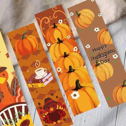 Thanksgiving Bladwijzers Journal DIY Creatief Materiaal Papier Boekclips Voor Studenten Leeswijzer Prachtige Bladwijzers