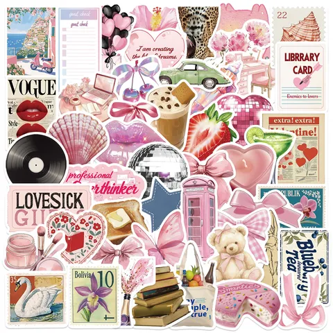 Vintage Junk Journal Stickers Esthetische Scrapbook Benodigdheden Waterdichte Stickers Voor Waterfles Laptop Telefoon Notitieboekje
