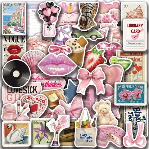 Vintage Junk Journal Stickers Esthetische Scrapbook Benodigdheden Waterdichte Stickers Voor Waterfles Laptop Telefoon Notitieboekje
