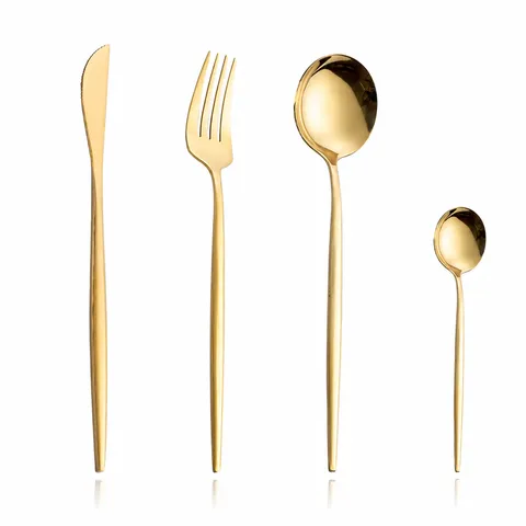 Stainless Steel Cutlery Set Portuguese Tableware With Luxury Gift Box Knife Fork Spoon Dining Flatware