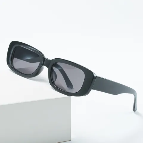 Retro Kleine Vierkante Montuur Zonnebril Dames Mode Street Snap Vintage Rechthoekige Zonnebril UV Bescherming Eyewear