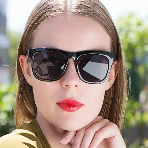 Unisex Fashion Square Sunglasses Vintage UV Protection Black Frame Colorful Lenses Trendy Eyewear For Men Women