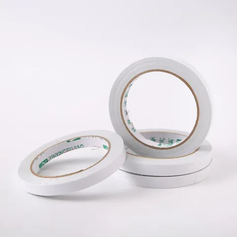 High Viscosity Double Sided Tape Small Core Transparent Hand Tearable Hot Melt Adhesive Tape For Office School Craft