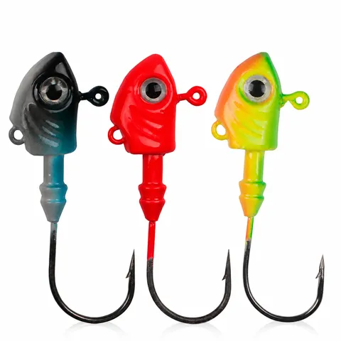 Outdoor Fishing Jig Head Hook Carbon Steel 3D Fish Eye Soft Bait Single Hook Fishing Tackle Accessories For Anglers
