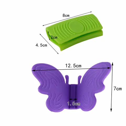 Creative Silicone Pot Ear Clip Butterfly Anti-Scald Heat Insulation Pad Magnetic Oven Bowl Dish Clip Kitchen Tool