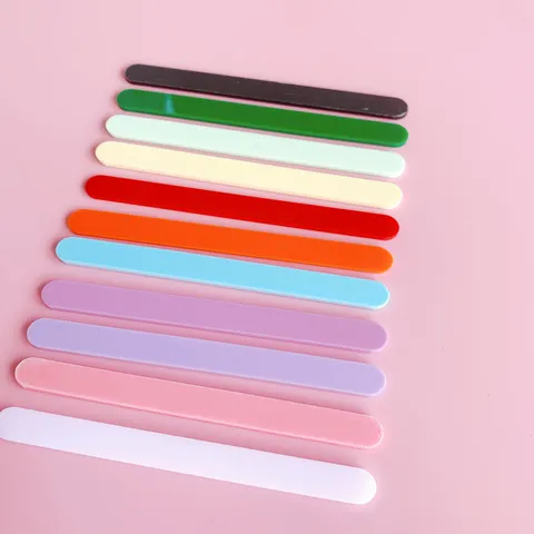 Acryl Eisstiele Bunte Wiederverwendbare Popsicle Sticks DIY Bastelstiele Tortenaufsatz Stiele Für Kinder Party Kuchen Dekoration