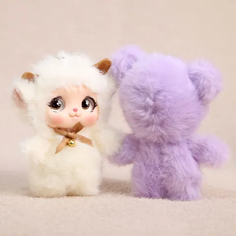 Lindo Colgante de Peluche de Animal con Cara de Vinilo Dibujos Animados Rana Perro Conejo Oso Bolso Llavero Suave