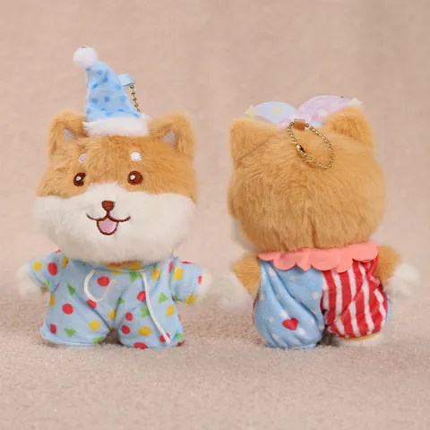Lindo Llavero de Peluche Shiba Inu Dibujos Animados Muñeco de Peluche Colgante Fiesta de Boda Regalo del Día del Niño