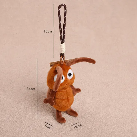 Peluche Insetto Stravagante Zanzara Scarafaggio Ape Bambola di Peluche Morbido Poliestere Cotone PP Ciondolo borsa Portachiavi