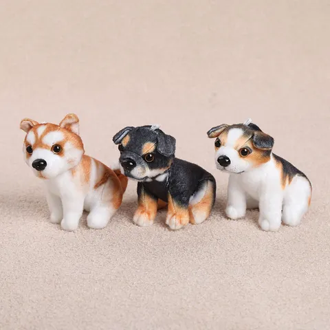 Lindo Simulación Cachorro Peluche Colgante Juguete Animal de Peluche Perro Encanto de Bolso Suave Espumoso Llavero Regalo