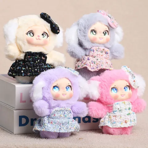 Cute Plush Vinyl Doll Pendant Keychain Cartoon Cute Animal Bag Charm Soft Stuffed Toy Fashion Keyring Gift For Women