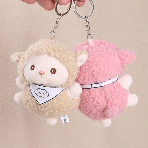 Niedliches Kleines Schaf Plüschtier Tier Tasche Schlüsselanhänger Anhänger Weiche Plüschpuppe Kinder Mädchen Geburtstagsgeschenk Dekor