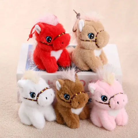 Cute Sitting Pony Plush Toy Simulation Horse Doll Stuffed Animal Mascot Birthday Gift Home Decor