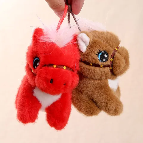 Cute Sitting Pony Plush Toy Simulation Horse Doll Stuffed Animal Mascot Birthday Gift Home Decor
