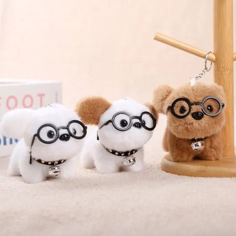 Süßer Welpe Plüschtier Anhänger Cartoon Hund Geflügeltes Stofftier Schlüsselanhänger Taschenanhänger Weiche Puppe Geschenk