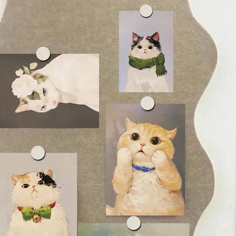 Leuke Kat Kunst Postkaarten Gecoat Papier Decoratieve Kaarten Voor Kamer Slaapkamer Muur Decor Ins Stijl Kunst Prints