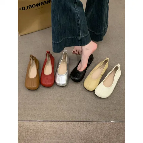Zapatos Planos de Suela Suave Mary Jane de Ballet para Mujer Puntera Redonda Calzado Casual Cómodo para Caminar