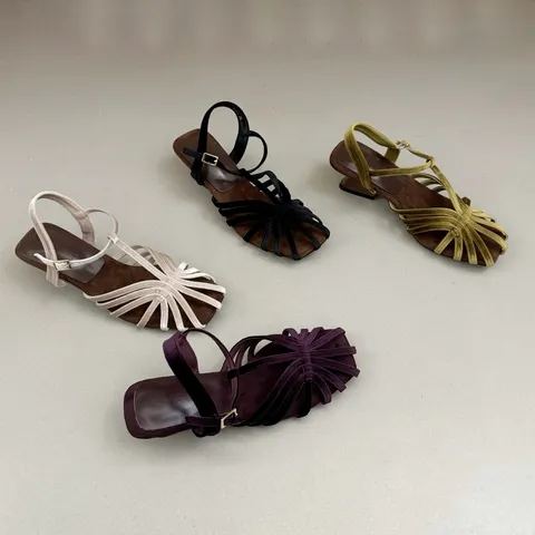 Women Woven Roman Sandals Microfiber Platform Wedge High Heel Open Toe Casual Summer Shoes Ladies Fashion Footwear