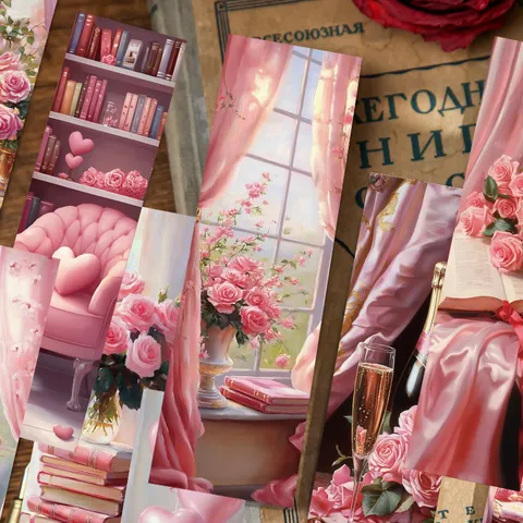 Creatief Valentijnsdag Boekenlegger Set Papier DIY Handaccount Decoratieve Leeswijzer Student Boek Clip Cadeau