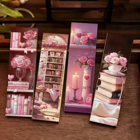 Creatief Valentijnsdag Boekenlegger Set Papier DIY Handaccount Decoratieve Leeswijzer Student Boek Clip Cadeau