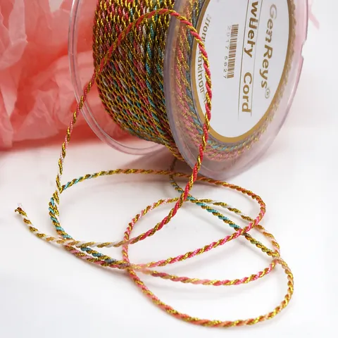 Twisted Milan Cord Nylon Braided Rope For DIY Bracelet Necklace Jewelry Making Handmade Craft Thread Glitter String