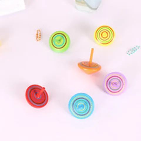 Giocattolo Trottola in Legno Colorato Dipinto Educativo Fidget Spinner Piccolo Regalo Creativo Per Bambini e Studenti