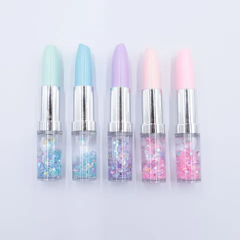 Creative Lipstick Quicksand Neutral Pen Cute Portable Student Signature Gel Pen Office Writing Stationery