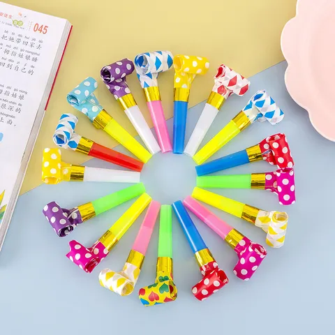 Colorful Blow Dragon Whistle Party Toys Plastic Trumpet Noise Maker For Kids Birthday Party Celebration