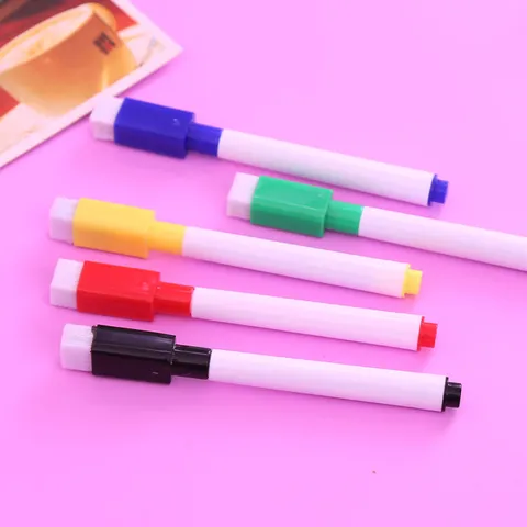 Kids Dry Erase Whiteboard Pens With Eraser Cap 8-Count Colorful Magnetic Markers For Drawing School Office Writing Supplies