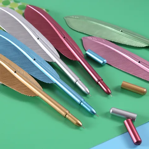 Kreativer Feder Gelschreiber Schüler Schreibwaren Signierpen Kunststoff Material Süßer Schreibstift Für Schule Büro