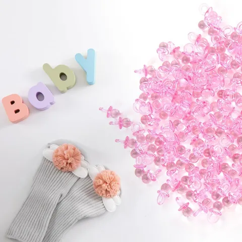 DIY Acryl Schnuller Anhänger Babyparty Geburtstag Party Kinder Geschenke Kunststoff Schnuller Charms Schmuckherstellung