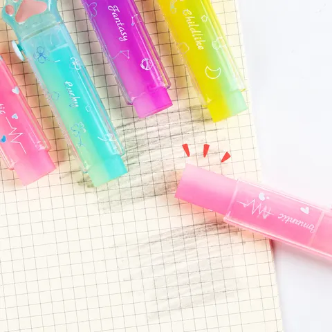 Creative Cat Paw Push Pull Jelly Eraser Cute Plastic Retractable Student Stationery School Supplies Correction Tool