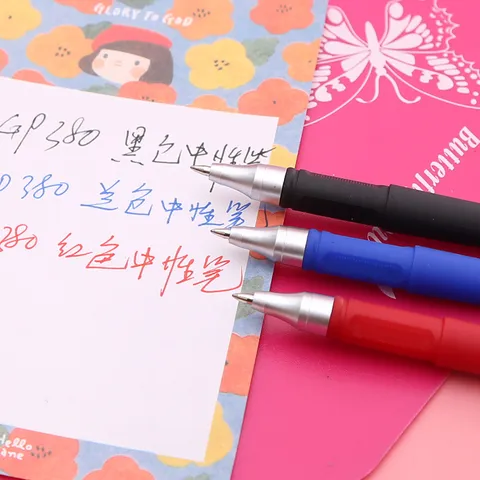 0.5mm Gel Ink Pens Matte Plastic Bullet And Needle Tip Writing Pens Office School Stationery Supplies Assorted Colors